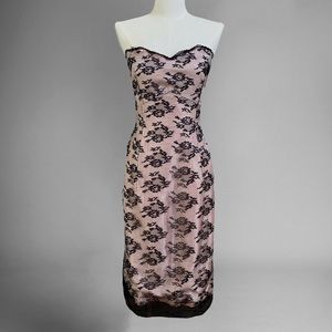 Vtg 80’s Lace Sleeveless Dress
